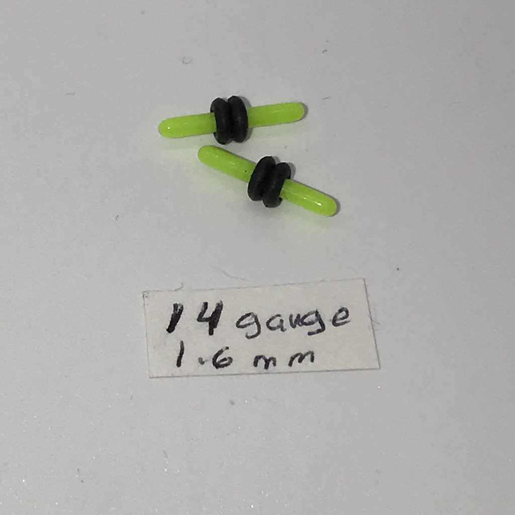 Lime Green 14 Uv Acrylic Gauge Plugs
